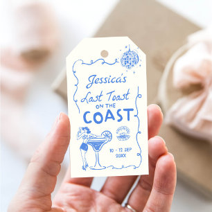 Last Toast Coast Beach Bachelorette Party Gift Tags