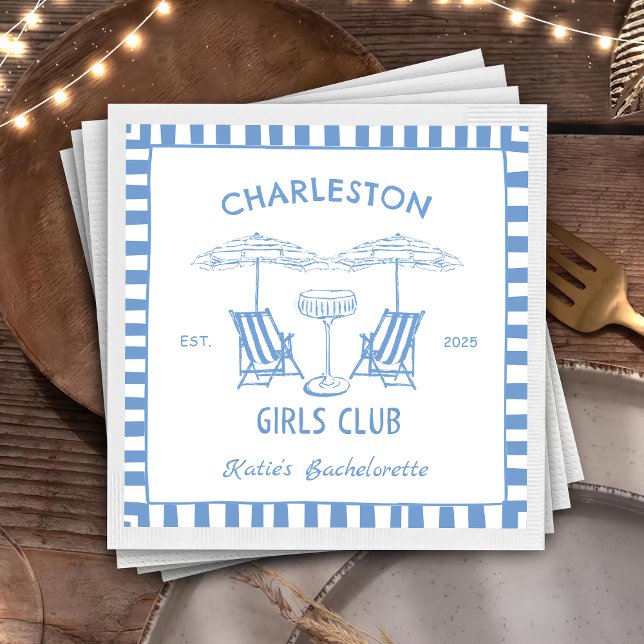 Last Toast Coast Beach Bachelorette Party Napkin (Creator Uploaded)