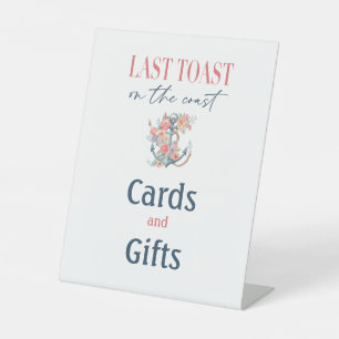 Last Toast Coastal Bachelorette Weedkend Party Pedestal Sign