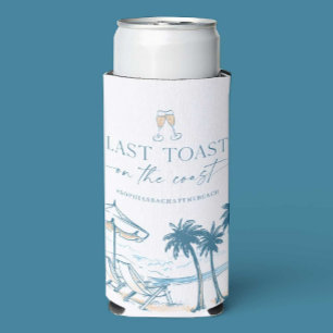Last Toast on the Coast Bachelorette Can Cooler