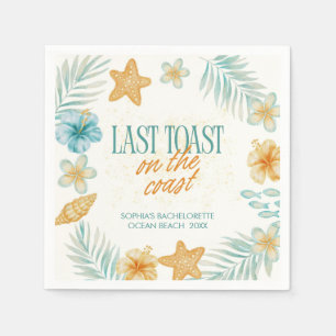 Last Toast on the Coast Bachelorette Customised Napkin