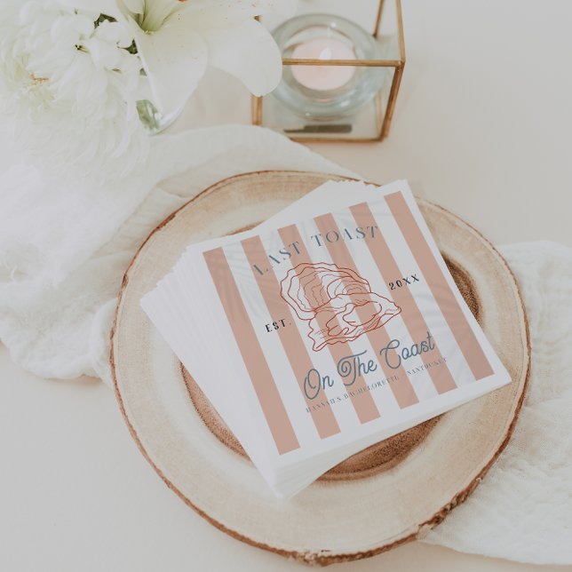 Last Toast on the Coast Bachelorette  Napkin (Creator Uploaded)