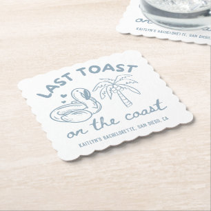 Last Toast on the Coast Bachelorette Party Coaster