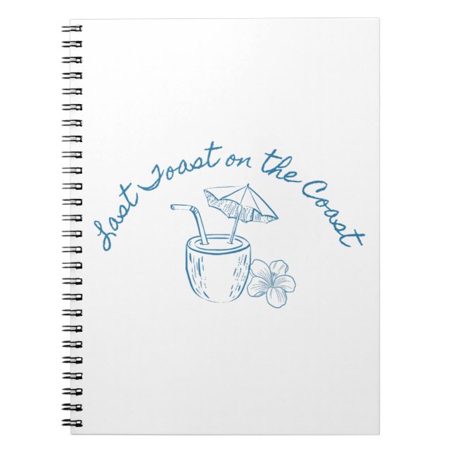 Last Toast on the Coast Bachelorette Party Design  Notebook (Front)