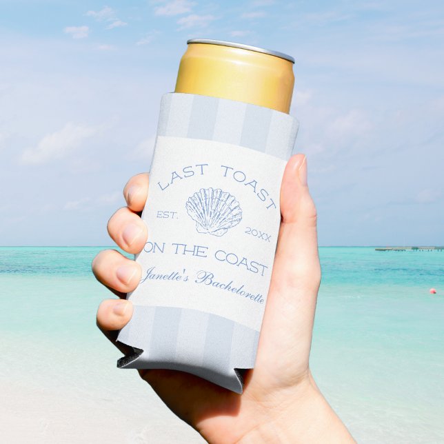 Last Toast On The Coast Bachelorette Party Favour Seltzer Can Cooler (Last Toast On The Coast Bachelorette Party Favor Seltzer Can Cooler)