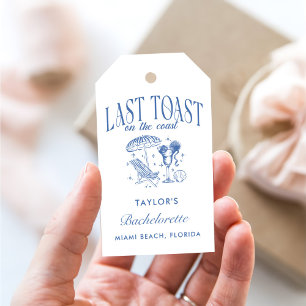 Last Toast on the Coast Bachelorette Party Gift Tags