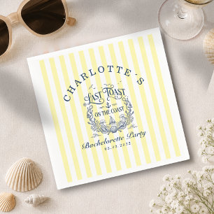 Last Toast on the Coast! Bachelorette Party Napkin