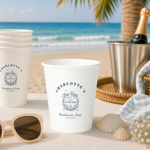Last Toast on the Coast! Bachelorette Party  Paper Cups