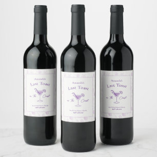 Last Toast on The Coast Bachelorette Party Wine Label