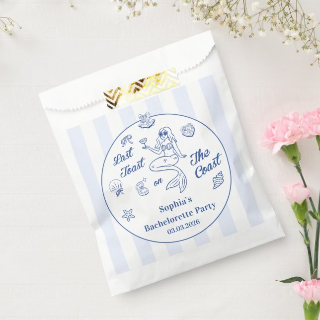 Last Toast On The Coast Bachelorette Weekend Favour Bags (Sealed)