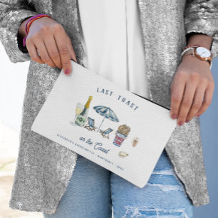 Last Toast on the Coast Bachelorette Weekend Party Accessory Pouch