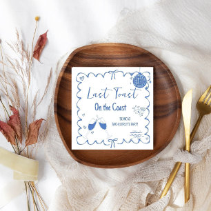 Last Toast on the Coast Bachelorette Weekend Party Napkin