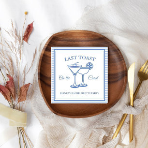 Last Toast on the Coast Bachelorette Weekend Party Napkin