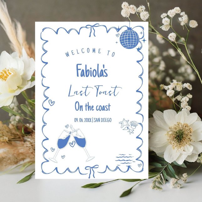 Last Toast On The Coast Bachelorette  Welcome sign (Creator Uploaded)