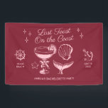 Last Toast On The Coast Beach Bachelorette Party Banner<br><div class="desc">Make a splash at your upcoming bachelorette party with this stunning beach bachelorette party design. Whether you're celebrating a bach trip, a girls' vacation, or a best friends' engagement, this custom beach bachelorette party design is the perfect addition to your unforgettable getaway. Add a personal touch to your bachelorette party...</div>