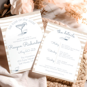 Last Toast on the Coast Beach Bachelorette Weekend Invitation