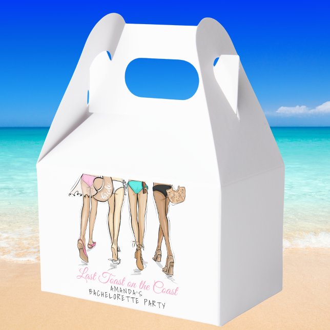 Last Toast on the Coast Beach Bikini Bachelorette Favour Box (Creator Uploaded)