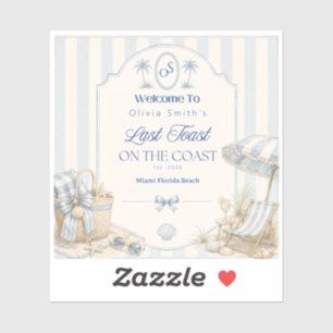 Last Toast on the Coast Beach Blue Bachelorette