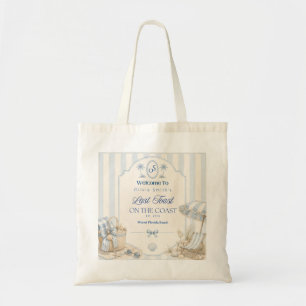 Last Toast on the Coast Beach Blue Bachelorette Tote Bag