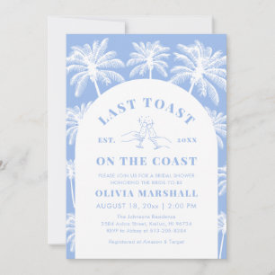 Last Toast On The Coast Beach Bridal Shower Invitation
