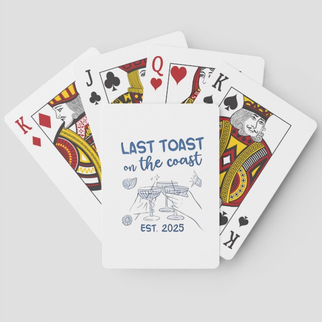 Last Toast on the Coast Est 2025 Playing Cards (Back)