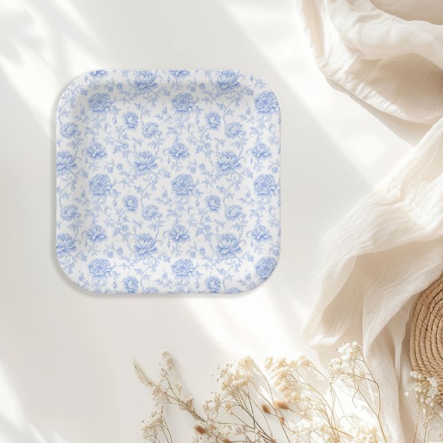 Last Toast on The Coast Floral Bachelorette Paper Plate (Creator Uploaded)