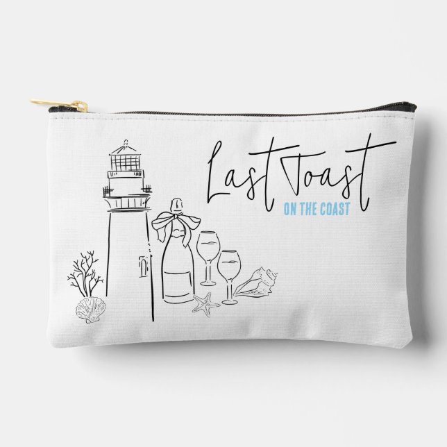 Last Toast on the Coast Hangover Kit Party Favour Accessory Pouch (Front)