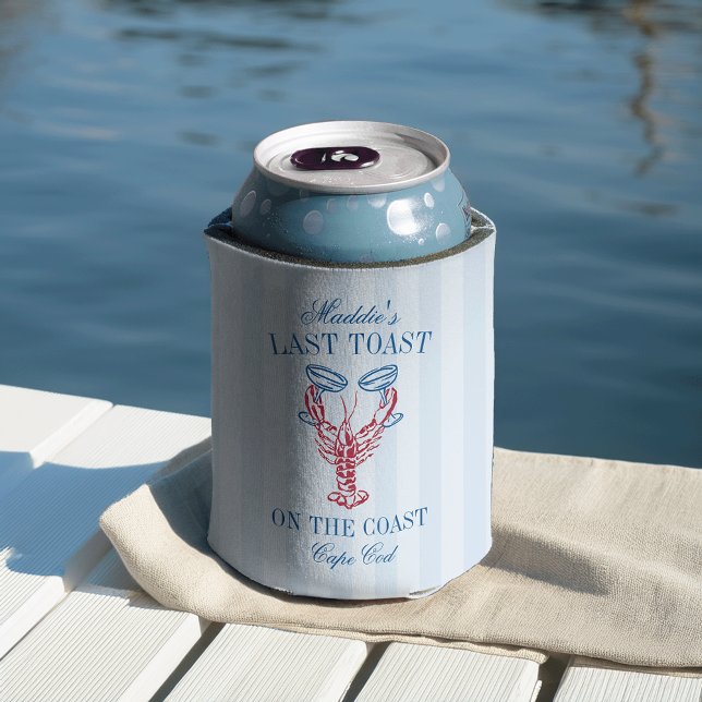 Last Toast on the Coast Lobster Bachelorette Can Cooler (Creator Uploaded)