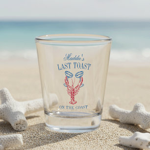 Last Toast on the Coast Lobster Bachelorette Party Shot Glass