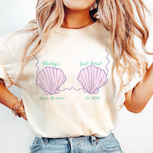 Last toast On The Coast Seashell Bra Bachelorette T-Shirt