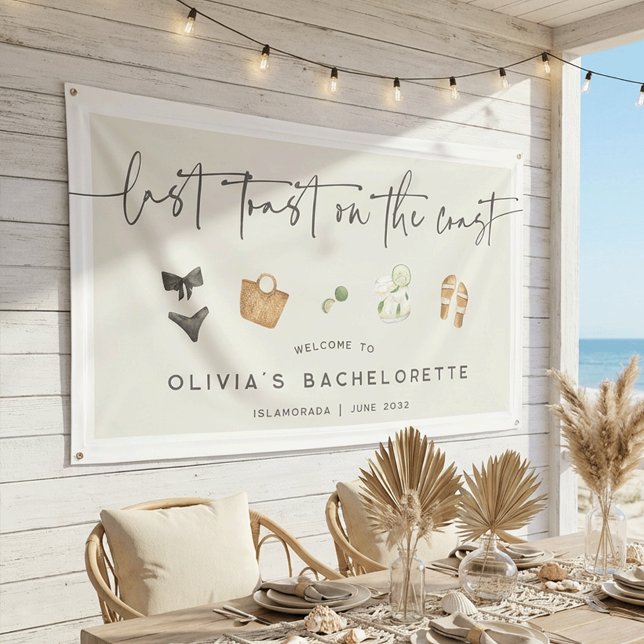 "Last Toast on the Coast" Summer Bachelorette Banner (Creator Uploaded)