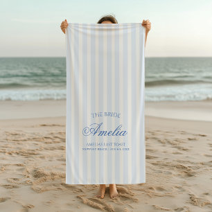Last Toast on The Coast The Bride Beach Towel