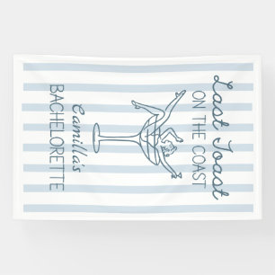 Last Toast On The Coast Whimsical Bachelorette Banner