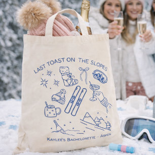Last Toast on the Slopes Bachelorette Tote Bag