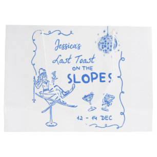 Last Toast On The Slopes Bachelorette Weekend Large Gift Bag