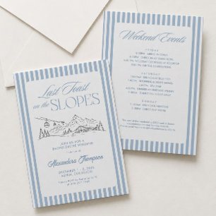 Last Toast on the Slopes Ski Bachelorette Party Invitation