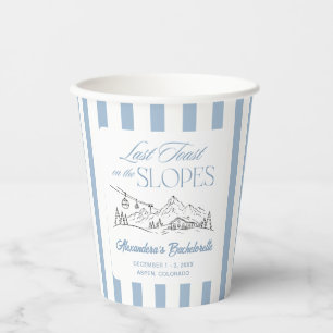 Last Toast on the Slopes Ski Bachelorette Party Paper Cups