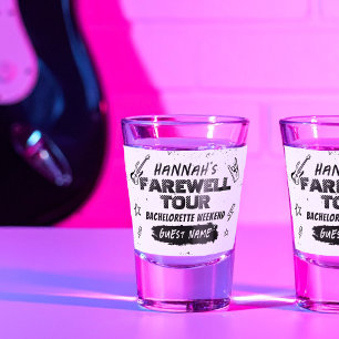 Last Tour Punk Rock Band Bachelorette Party name Shot Glass