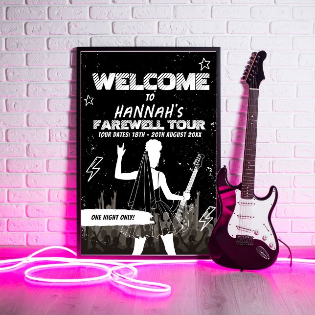 Last Tour Punk Rock Band Bachelorette Welcome Sign (Creator Uploaded)