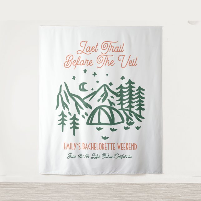 Last Trail before the Vail Bachelorette Weekend Tapestry (Front)