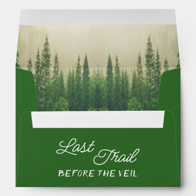 Last Trail Before The Veil Bachelorette Envelope (Back (Bottom))