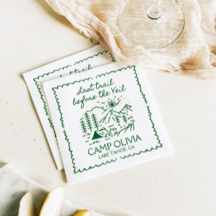 Last Trail Before The Veil Bachelorette Party Napkin