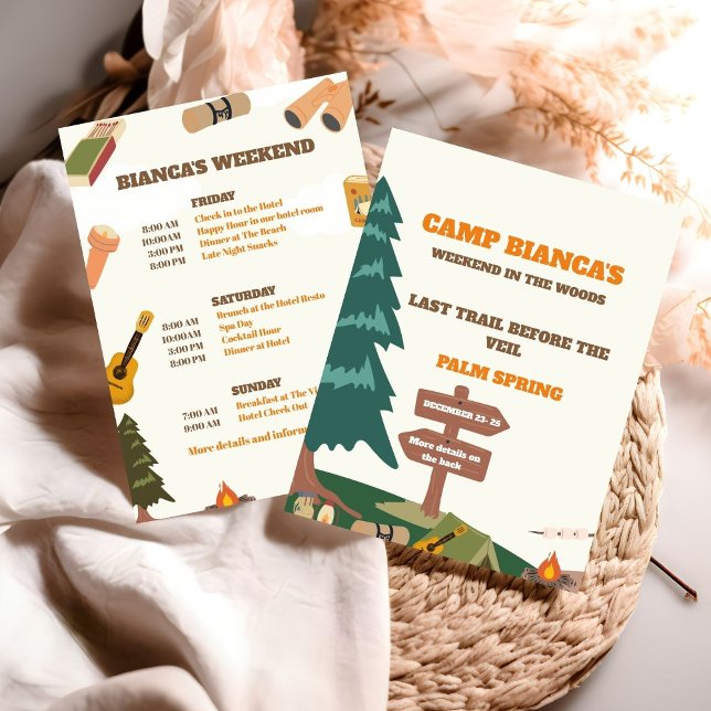 Last Trail Before The Veil Bachelorette Weekend Invitation (Creator Uploaded)