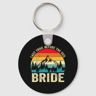 Last Trail Before The Veil Bride Retro Hiking Bach Key Ring