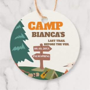 Last Trail Before The Veil Camp Bachelorette Favour Tags