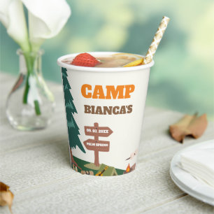 Last Trail Before The Veil Camp Bachelorette Paper Cups