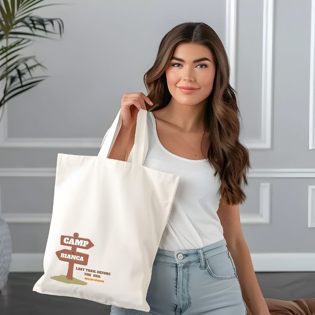 Last Trail efore the veil Camping Bachelorette Tote Bag (Creator Uploaded)