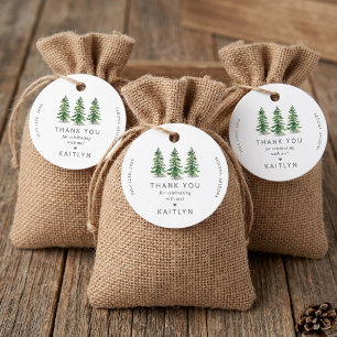 Last Trail Pine Forest Camping Bachelorette Party Favour Tags