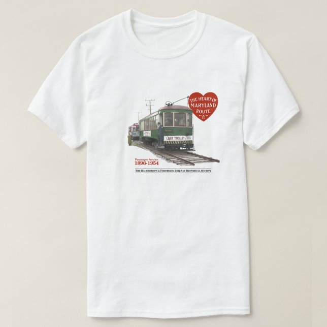 Last Trolley 70th Anniversary - Image on Front T-Shirt (Design Front)