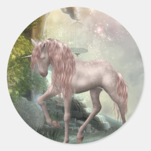 last unicorn classic round sticker